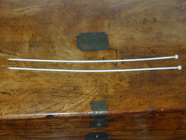 A Pair of 19th Century Whalebone Knitting Needles