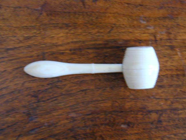 A Small 19th Century Carved Ivory Gavel