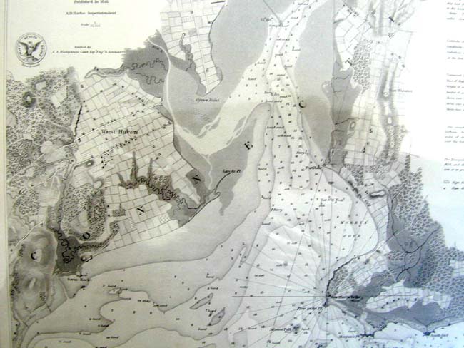 A U.S. Coastal Survey Of New Haven (CT) Harbor Published in 1846 — image 2