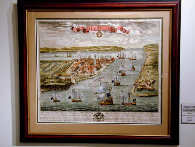 A Fine 18th century Engraving by Johannes Kip Entitled 'A Prospect of the Town & Harbor of Harwich — image 2
