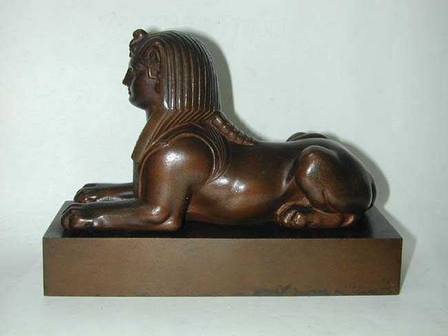 A Rare Pair of BRADLEY & HUBBARD Antique Bronze Bookends Depicting Eygpt's SPHINX, circa 1925 — image 3