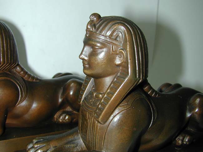 A Rare Pair of BRADLEY & HUBBARD Antique Bronze Bookends Depicting Eygpt's SPHINX, circa 1925 — image 2