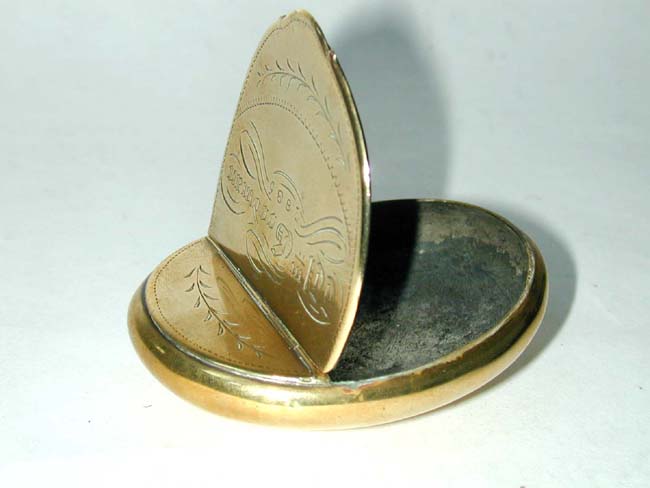 An Engraved American Brass Tobacco Box Inscribed "William Goodman, 1836" — image 3