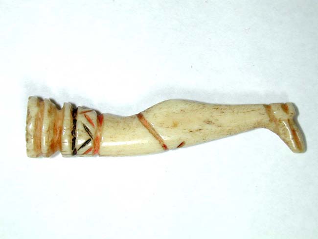 A 19th Century Sailor Carved Whalebone Pipe Tamper
