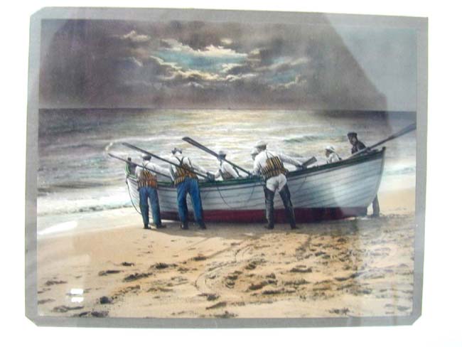 A Late 19th Century Hand Colored Photo of a U.S.LIFE SAVING SERVICE Surf Boat Crew — image 2