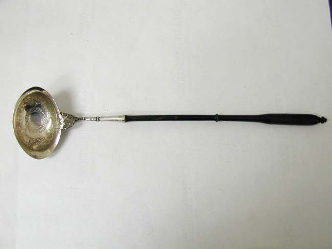 A Late 18th Century European Silver Toddy Ladle