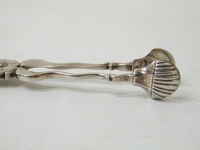 A Pair of 18th Century Silver Sugar Nips, Possibly by Jonathan Clarke of Newport, R.I., circa 1740 — image 3