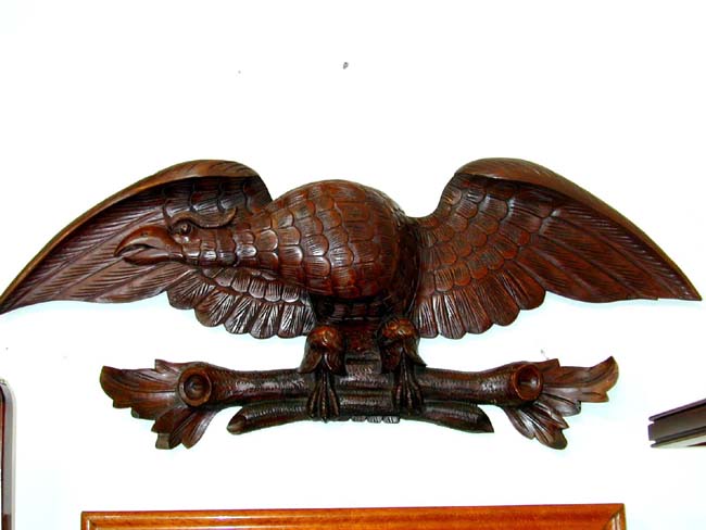 A Beautiful American Carved Walnut "Spread-Wing" Eagle circa 1870