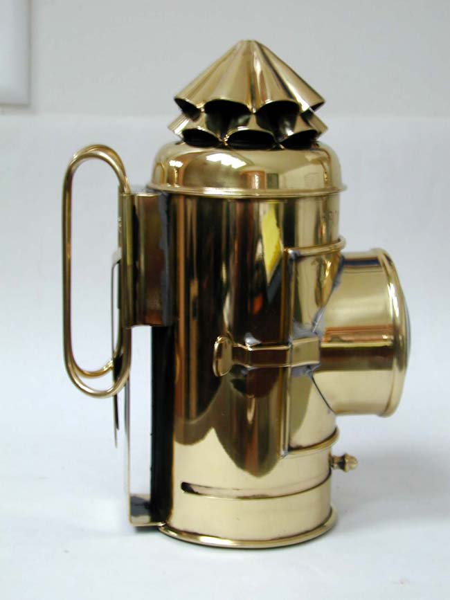 An Early 20th Century All-Brass "BOAT SIGNAL" Lamp by PERKINS MARINE LAMPS CO., Broolyn, N.Y. — image 2