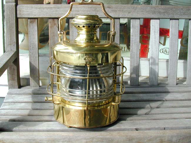 An Impressive American All-Brass Mast Head Lamp by PERKINS MARINE LAMP CO., Brooklyn, N.Y., ca. 1900