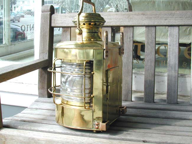 An Impressive American All-Brass Mast Head Lamp by PERKINS MARINE LAMP CO., Brooklyn, N.Y., ca. 1900 — image 2