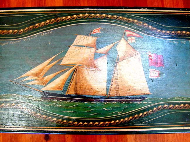A Late 19th or Early 20th Century Great Lakes Sailmaker's Sea Chest in Original Paint — image 2