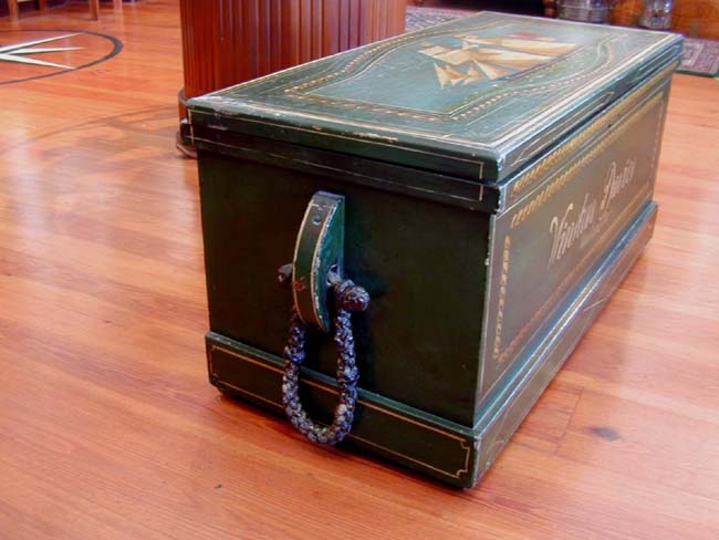 A Late 19th or Early 20th Century Great Lakes Sailmaker's Sea Chest in Original Paint — image 3