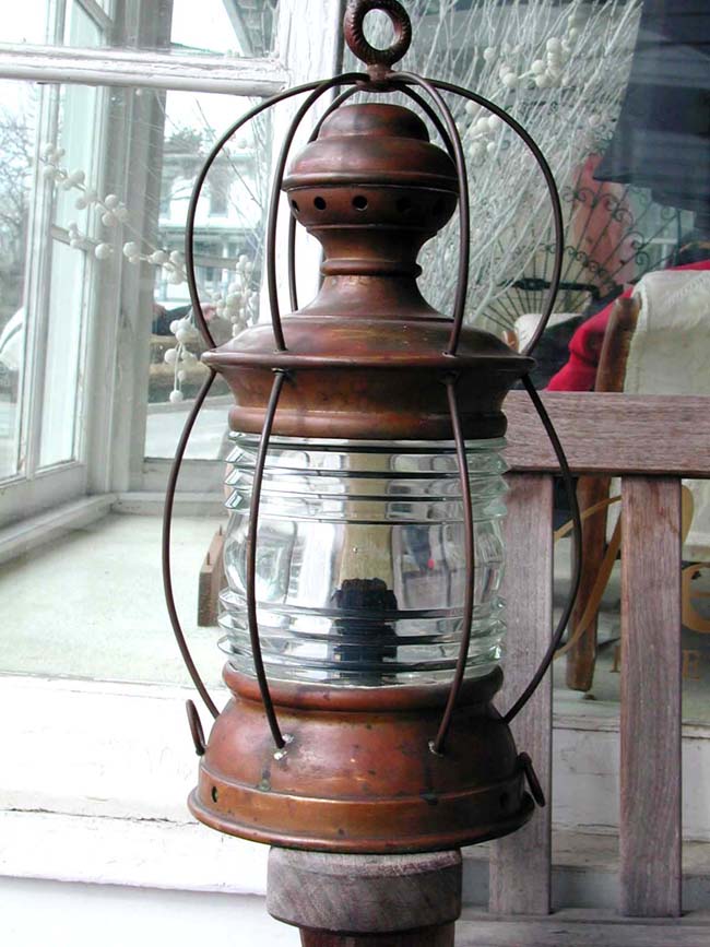 A Late 19th century American "Bird Cage" Ship's Anchor Lamp With Beautiful Original Patina