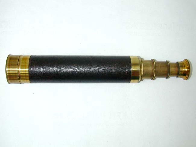 A Good Three-Draw Telescope With Original Lacquer Finish, Probably French Circa 1880