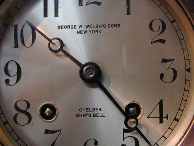 A Fine Cheslea "Mariner's" Ships' Bell Clock With Beautiful Bronze Patina Dating to April 1926 — image 2