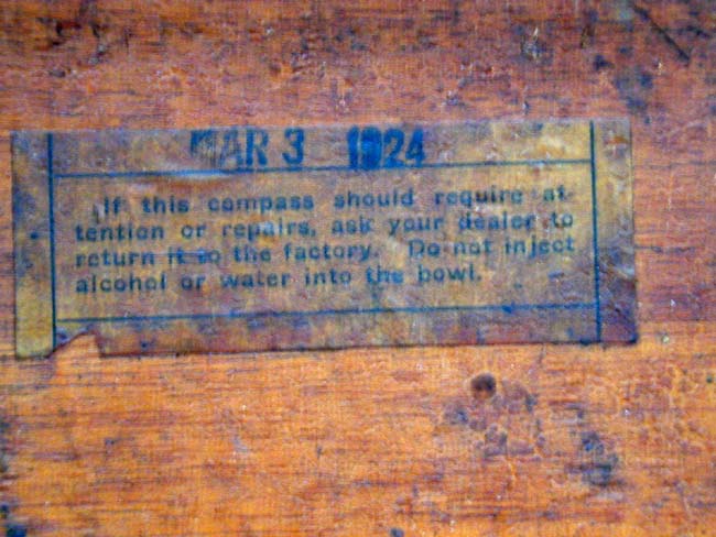 A Ship's Compass in "Rose Bronze" by WILCOX CRITTENDEN of Connecticut Dated 1924 — image 2