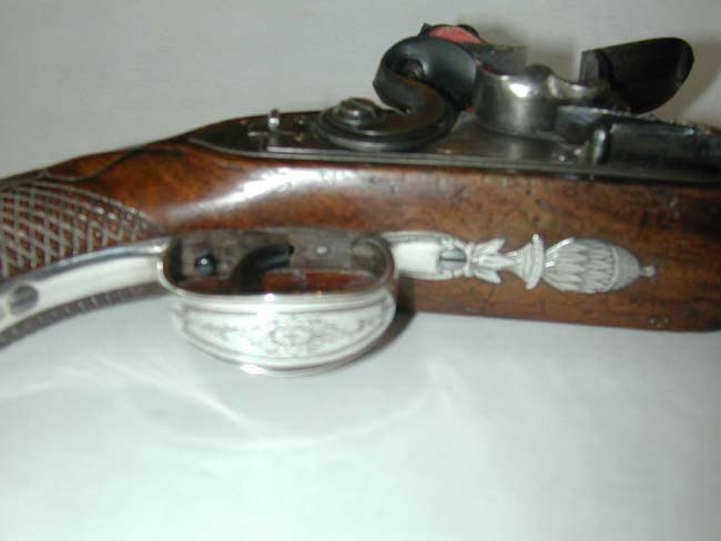 A Fine Silver Mounted English Duelling Pistol By John Twigg of London Dating to 1785 — image 4