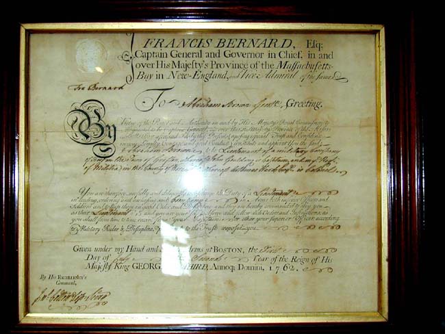 A Fine Pre-Revolutionary War Military Officer's Commission signed by Massachusetts Bay Governor Francis Bernard dated July 1, 1762