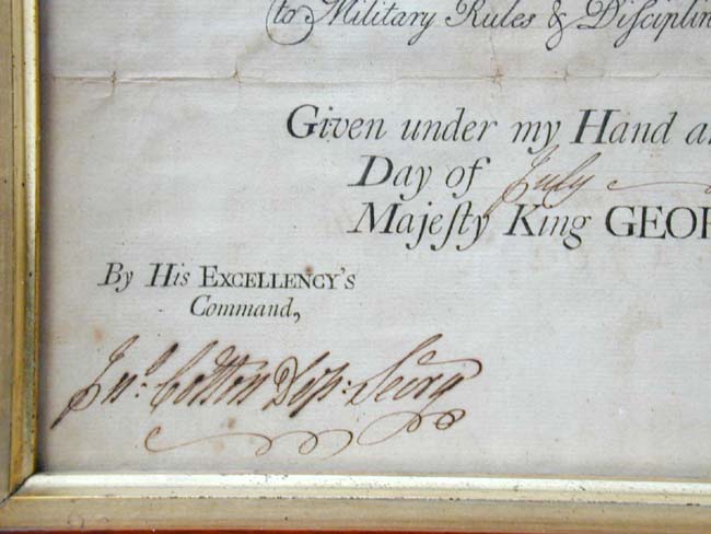 A Fine Pre-Revolutionary War Military Officer's Commission signed by Massachusetts Bay Governor Francis Bernard dated July 1, 1762 — image 3