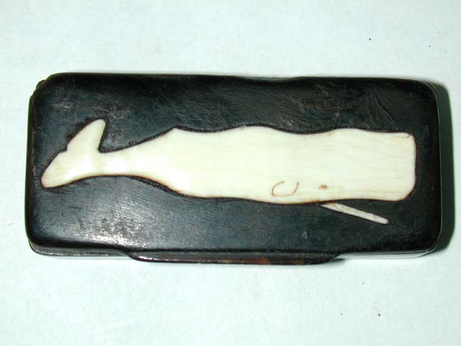 A 19th century American Sailor-Made Baleen and Whale Ivory Tobacco Box