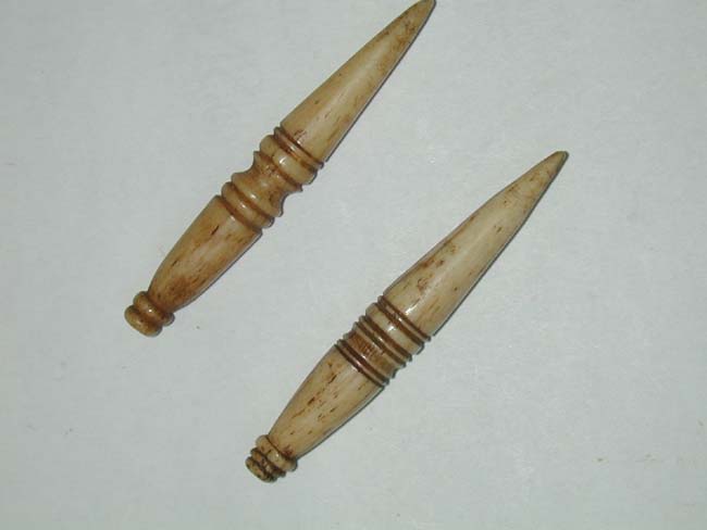 Two 19th Century Sailor-Made Whalebone Bodkins