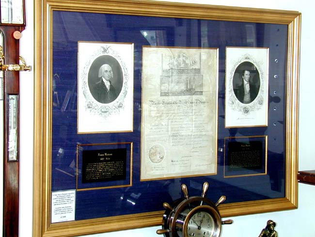 A Fine Ship's Passport Signed by Presidents JAMES MADISON and JAMES MONROE and dated Dec. 3, 1811