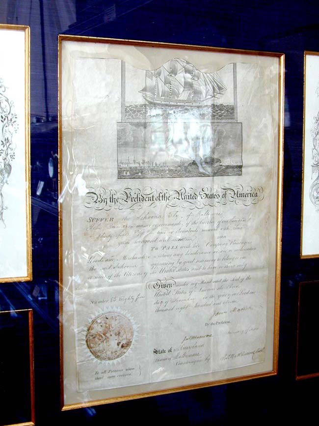 A Fine Ship's Passport Signed by Presidents JAMES MADISON and JAMES MONROE and dated Dec. 3, 1811 — image 3