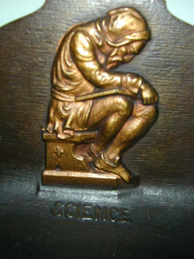 A Pair of BRADLEY & HUBBARD "Study and Science" Bronze Bookends circa 1910 — image 2