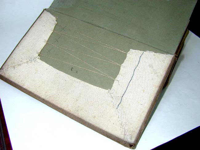 An Antique Sail-Cloth Covered Copy of NORIES NAVIGATION Published in 1877 and Signed by Capt. Glass  — image 2