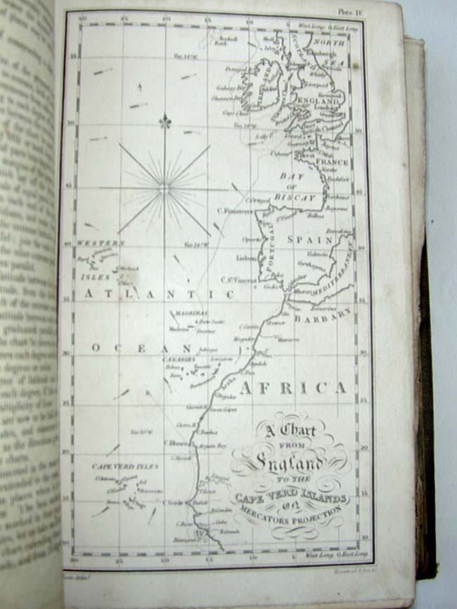An Antique Sail-Cloth Covered Copy of NORIES NAVIGATION Published in 1877 and Signed by Capt. Glass  — image 4