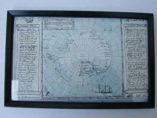 A Rare and Historic Hand Drawn Chart of Admiral Richard E. Byrd's 2nd Antarctic Expedition 1933-1935 — image 3