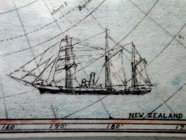 A Rare and Historic Hand Drawn Chart of Admiral Richard E. Byrd's 2nd Antarctic Expedition 1933-1935 — image 4