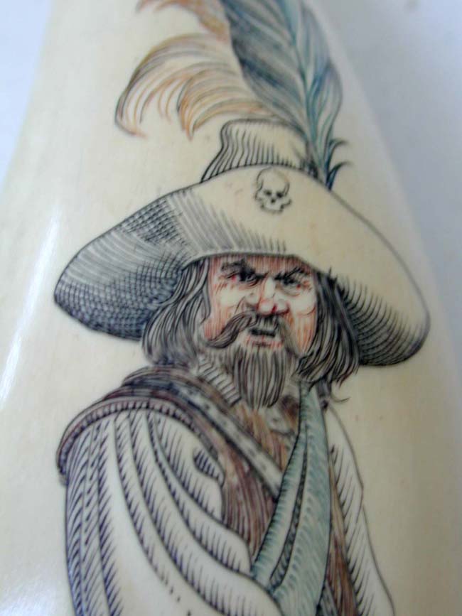 A Fine Contemporary Polycromed Scrimshawed Whales Tooth By William Gilkerson — image 3