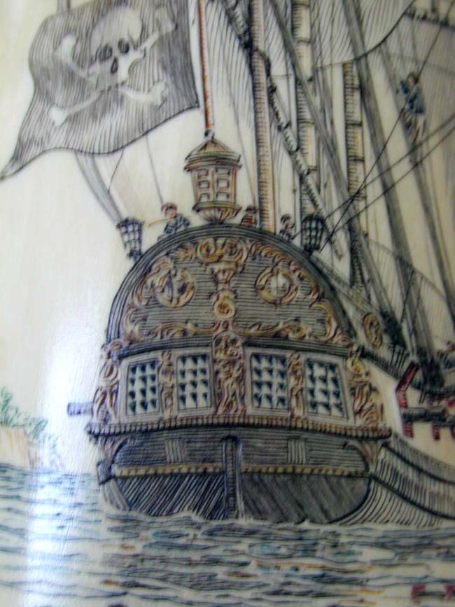 A Fine Contemporary Polycromed Scrimshawed Whales Tooth By William Gilkerson — image 4