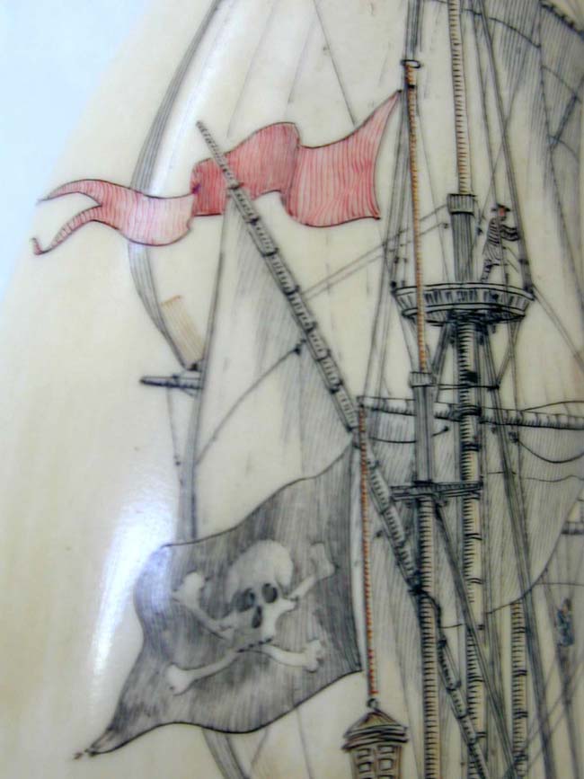 A Fine Contemporary Polycromed Scrimshawed Whales Tooth By William Gilkerson — image 5