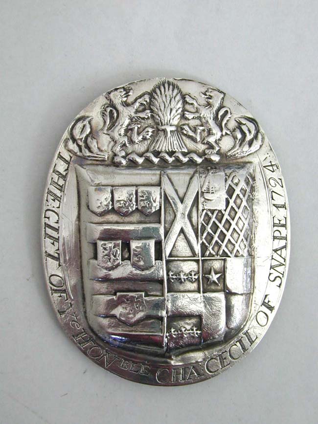A Rare George I Silver Liveryman's badge inscribed and dated 1724