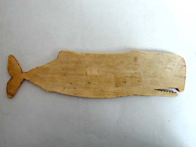 A charming 19th century   Cribbage Board carved from a whales' jawbone and inlaid with tortoiseshell   — image 3