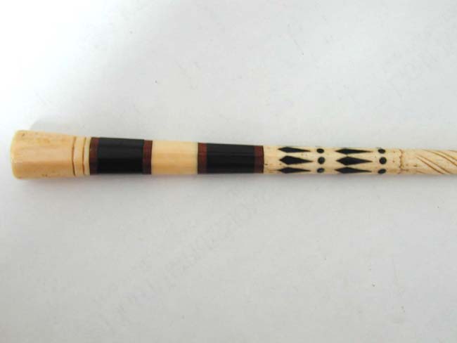 A Beautiful 19th century Sailor-Made Whalebone,  Whale Ivory and Inlaid Baleen Cane