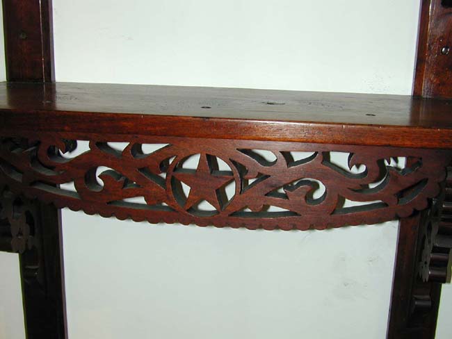 A Civil War Era Carved Walnut Three-Tiered Shelf circa 1860-1870 — image 2