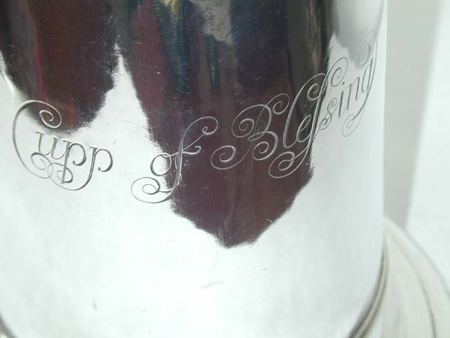 A Fine and Large English George I Period Silver Church Flagon by Gabriel Sleath, London 1714 — image 7