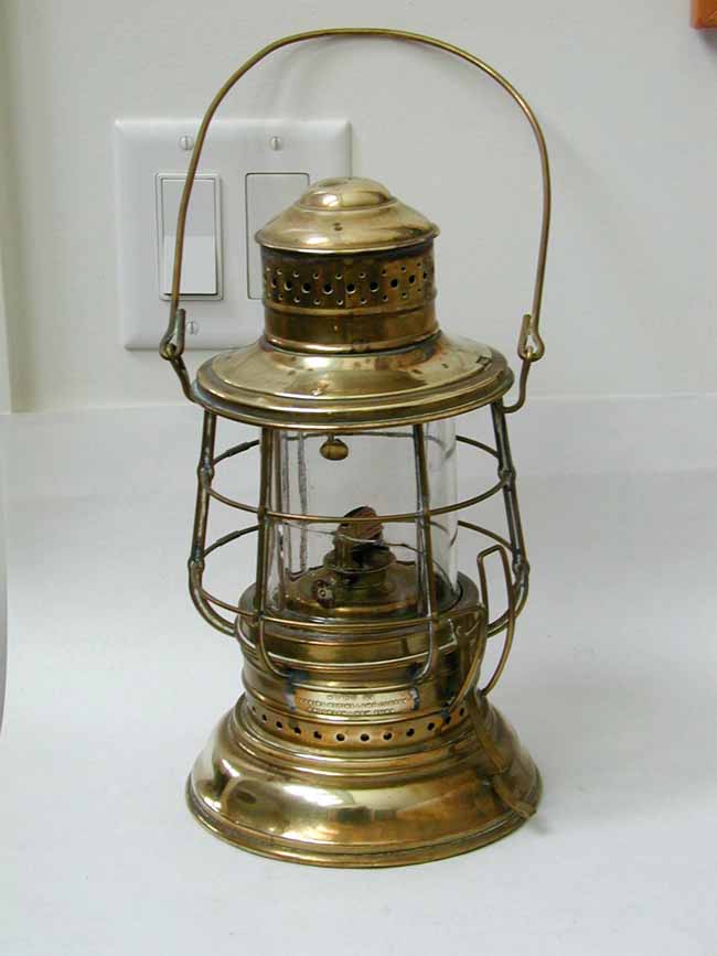 An All-Brass "Mates" Lamp by Perkins Marine Lamp Co. Circa 1910