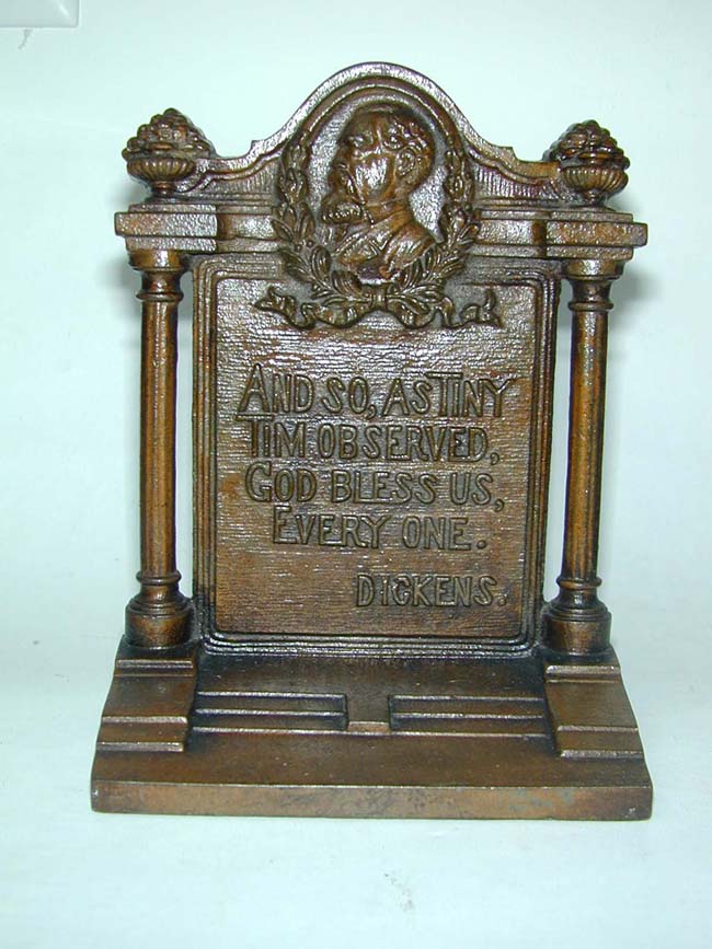 An Impressive Pair of Bradley & Hubbard "DICKENS" and "SHAKESPEARE" Antique Bookends circa 1910 — image 2