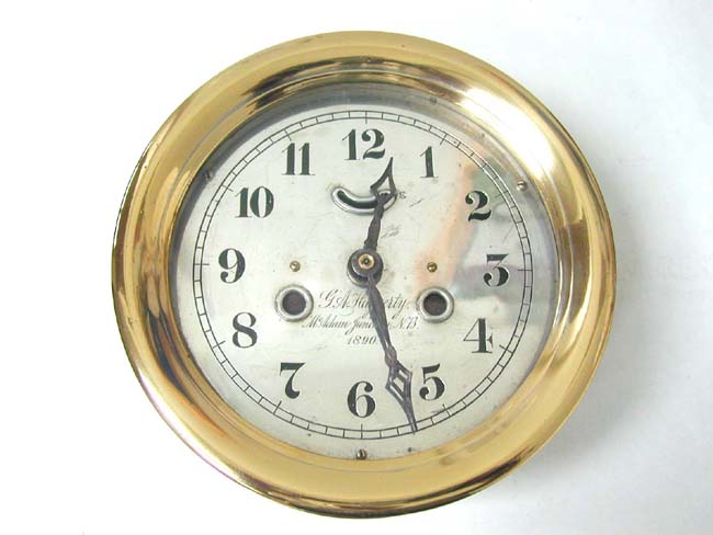 A Presentation Ships Clock on Stand circa 1890 — image 2