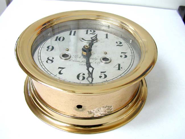 A Presentation Ships Clock on Stand circa 1890 — image 4
