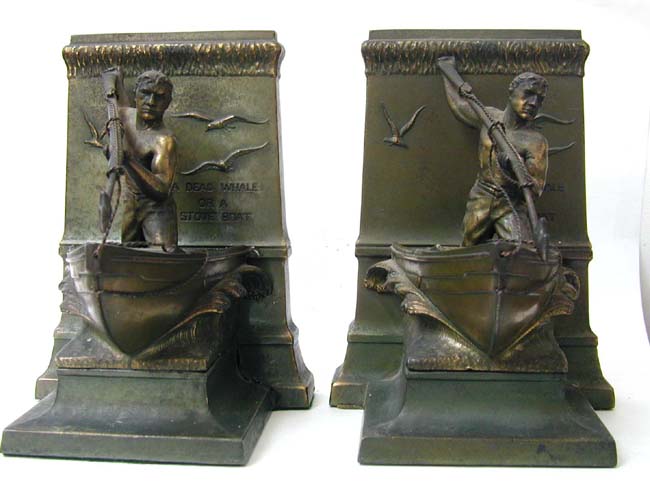 A Pair of New Bedford Whaling Monument Bookends circa 1925 — image 2