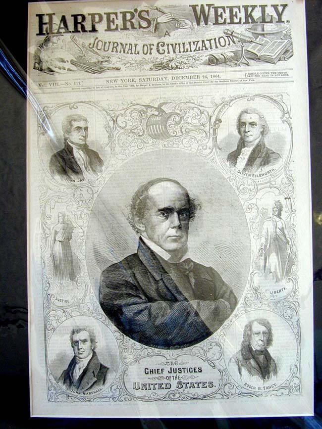 A Rare Issue of HARPERS WEEKLY Dated Dec. 24, 1864 Featuring the Chief Justices of the United States