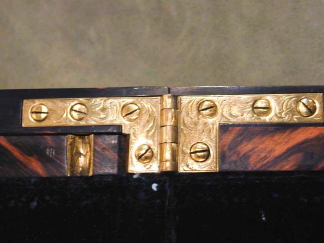 A Fine Victorian Brass Mounted Burr Walnut Writing Slope circa 1850 — image 5
