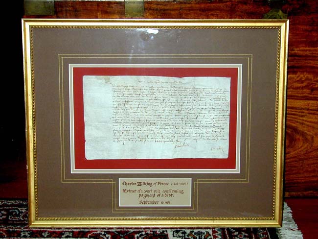 A Late 15th century French Document Dated September 15, 1481