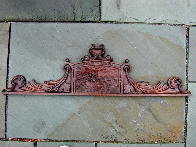A Carved Oak Pediment from the Ship "GEM" of Hull circa 1866